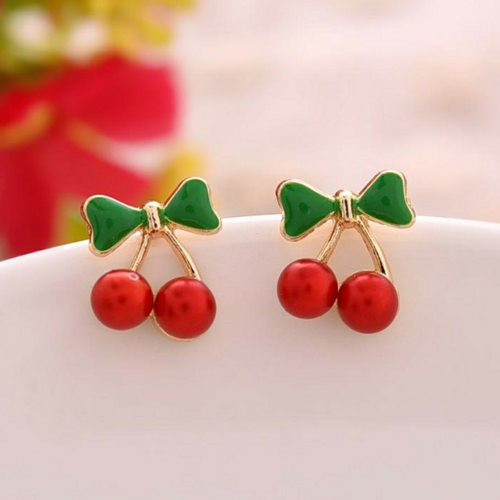 Cherry 🍒Stud Earrings 🍒 Brand New